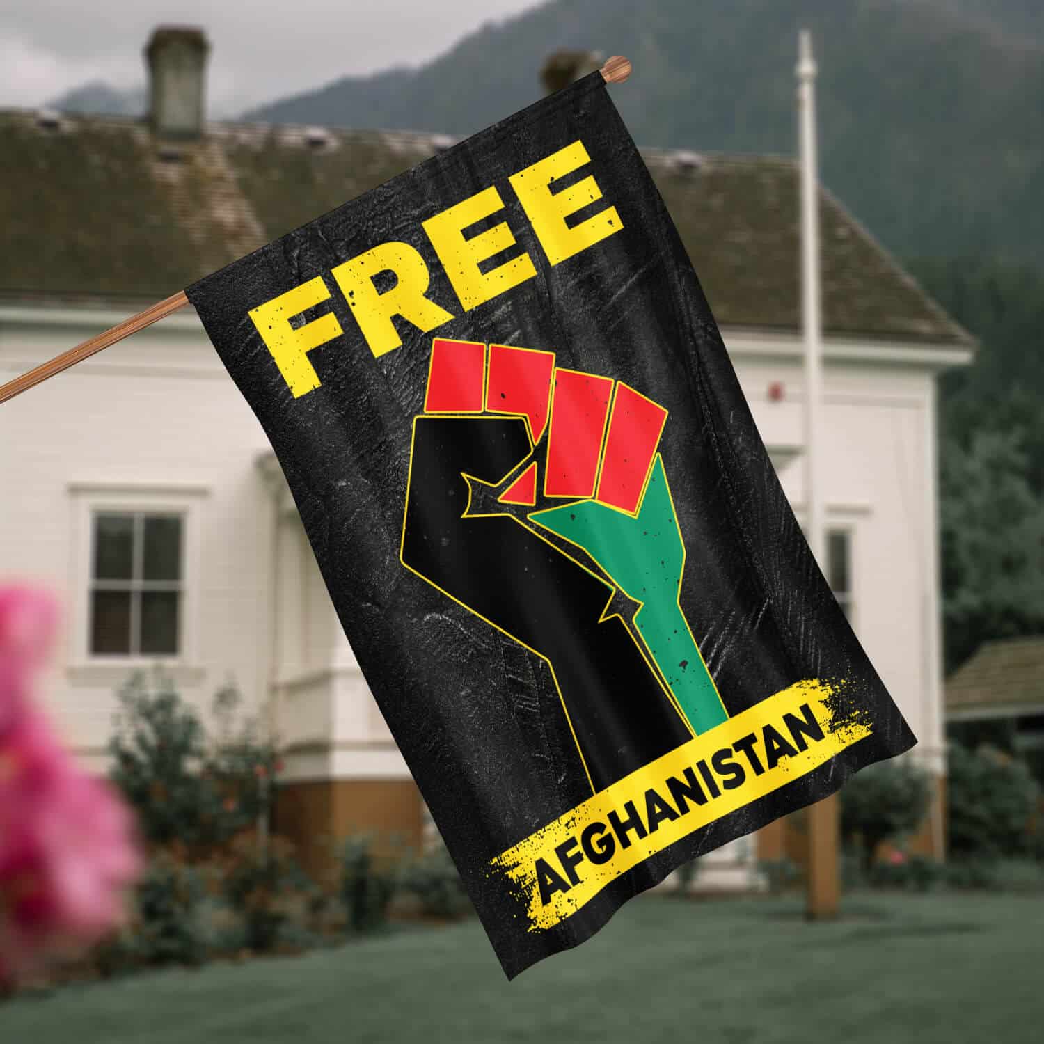 30x40 House Flag Mockup 4