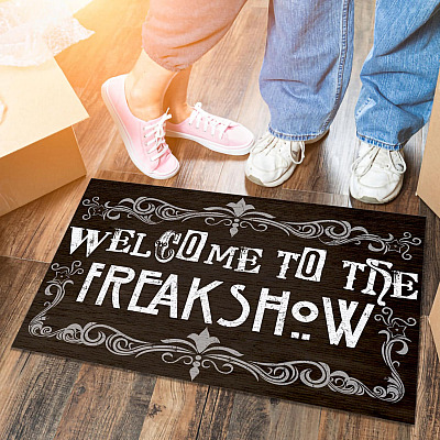 Welcome To The Freakshow Outdoor Indoor Doormat - American Horror Story Welcome Doormat Housewarming Gifts