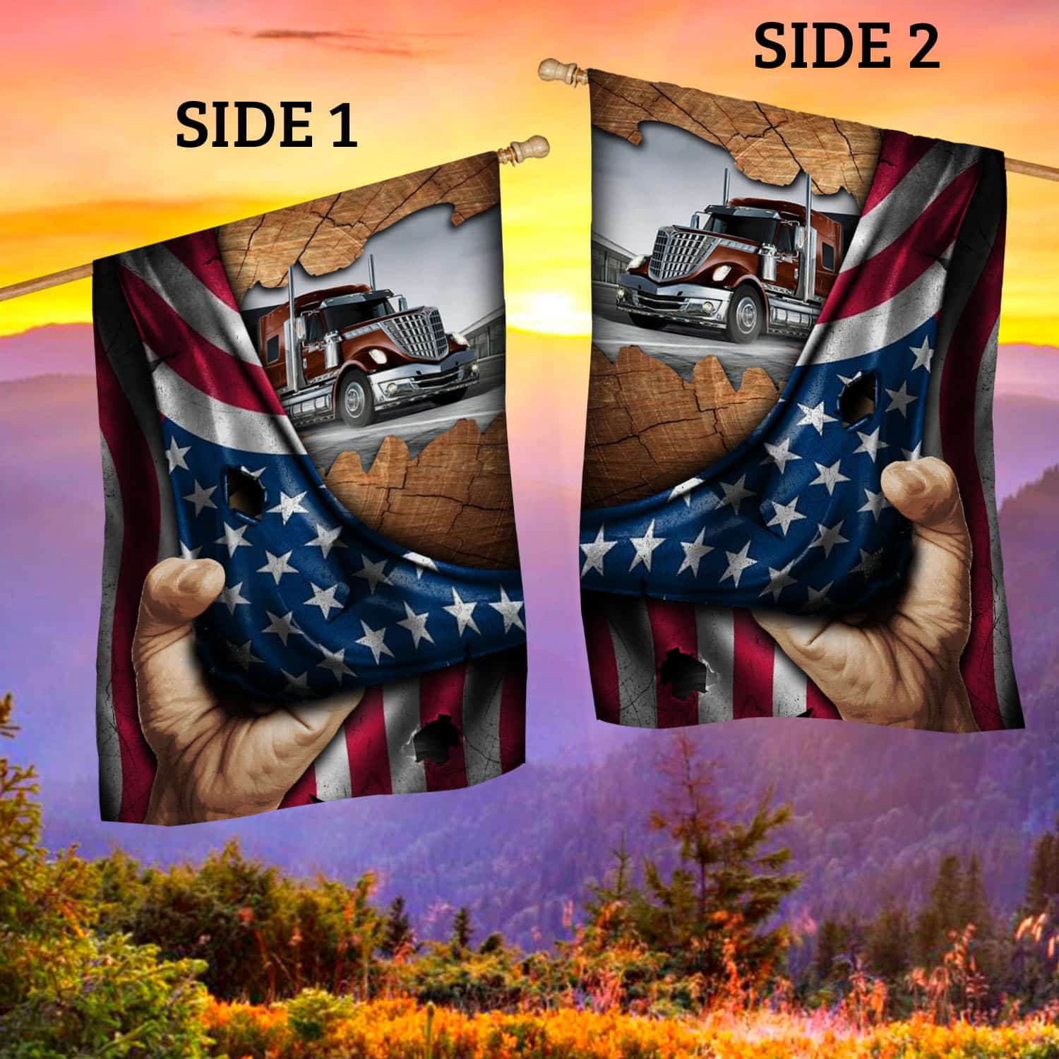 30x40 House Flag Mockup 2 Side