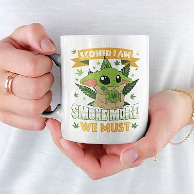 Alternative view of Stoned I Am Smoke More We Must Funny Coffee Mug - Travel Mug - Beer Stein - Water Bottle - Color Changing Mug