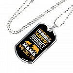No Matter How Far You Wander on Life's Journey You Will Aways Have a Mama Who Love You Dog Tag Pendant Necklace