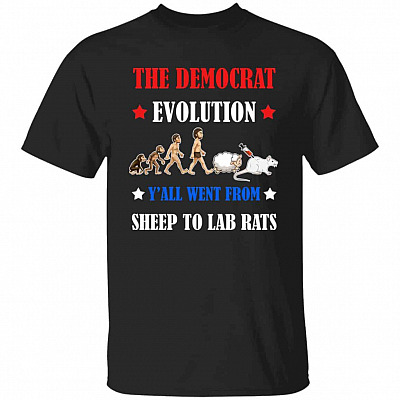 The Democrat Evolution Y'all Went Frhirt, Black, Unisex T-Shirt