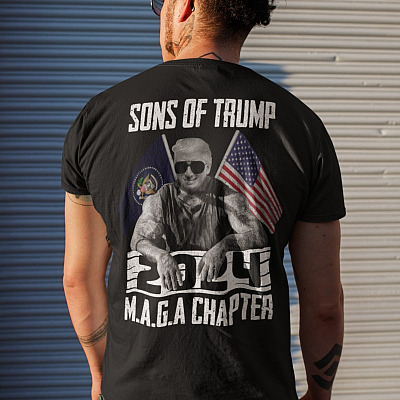 Alternative view of Sons Of Trump 2024 MAGA Chapter Pro Trump Print On Back T-Shirt Only - Support Trump Shirt