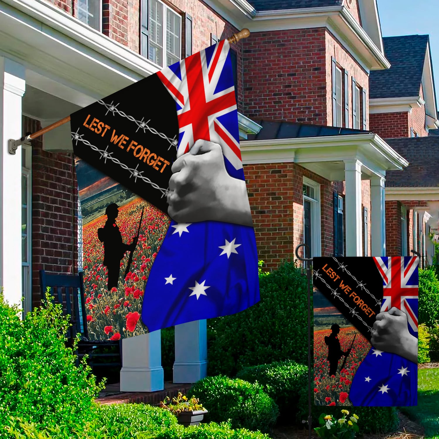 4KT. Lest We Forget Australia 30x40 Garden & House Mockup 2