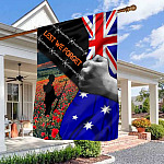 4KT. Lest We Forget Australia 30x40 House Flag Mockup 3