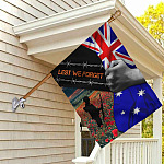 4KT. Lest We Forget Australia 30x40 House Flag Mockup 2
