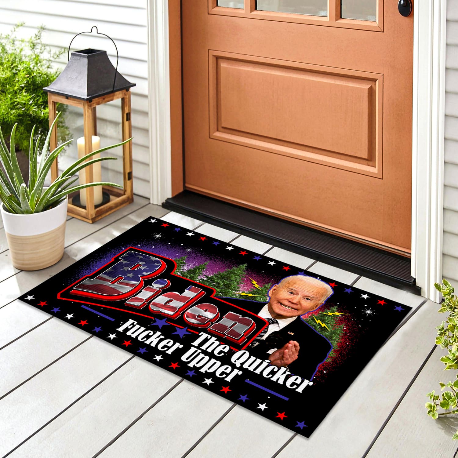 6NH. Uu tien. Biden The Quicker (7) Doormat mockup 8