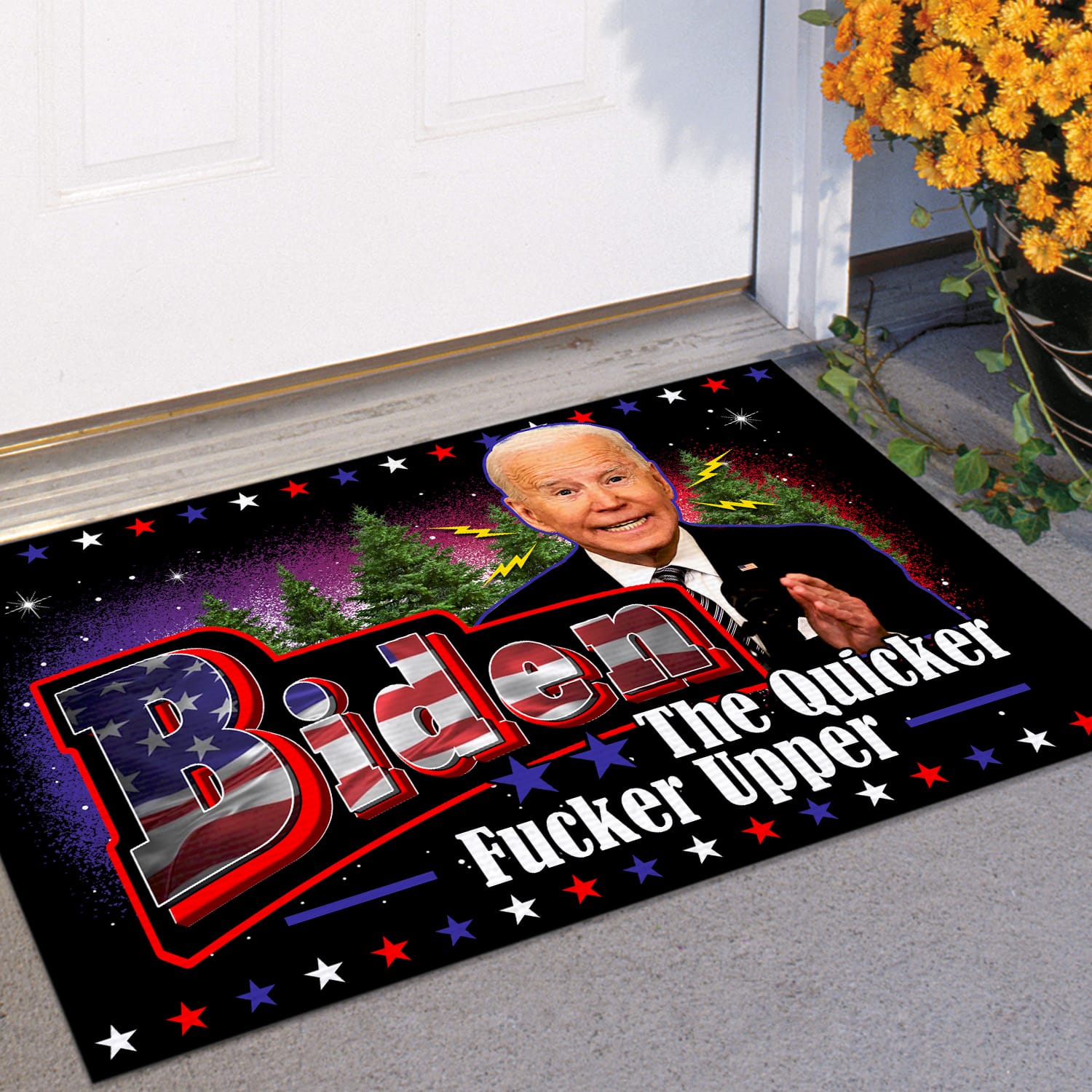 6NH. Uu tien. Biden The Quicker (7) Doormat mockup 11