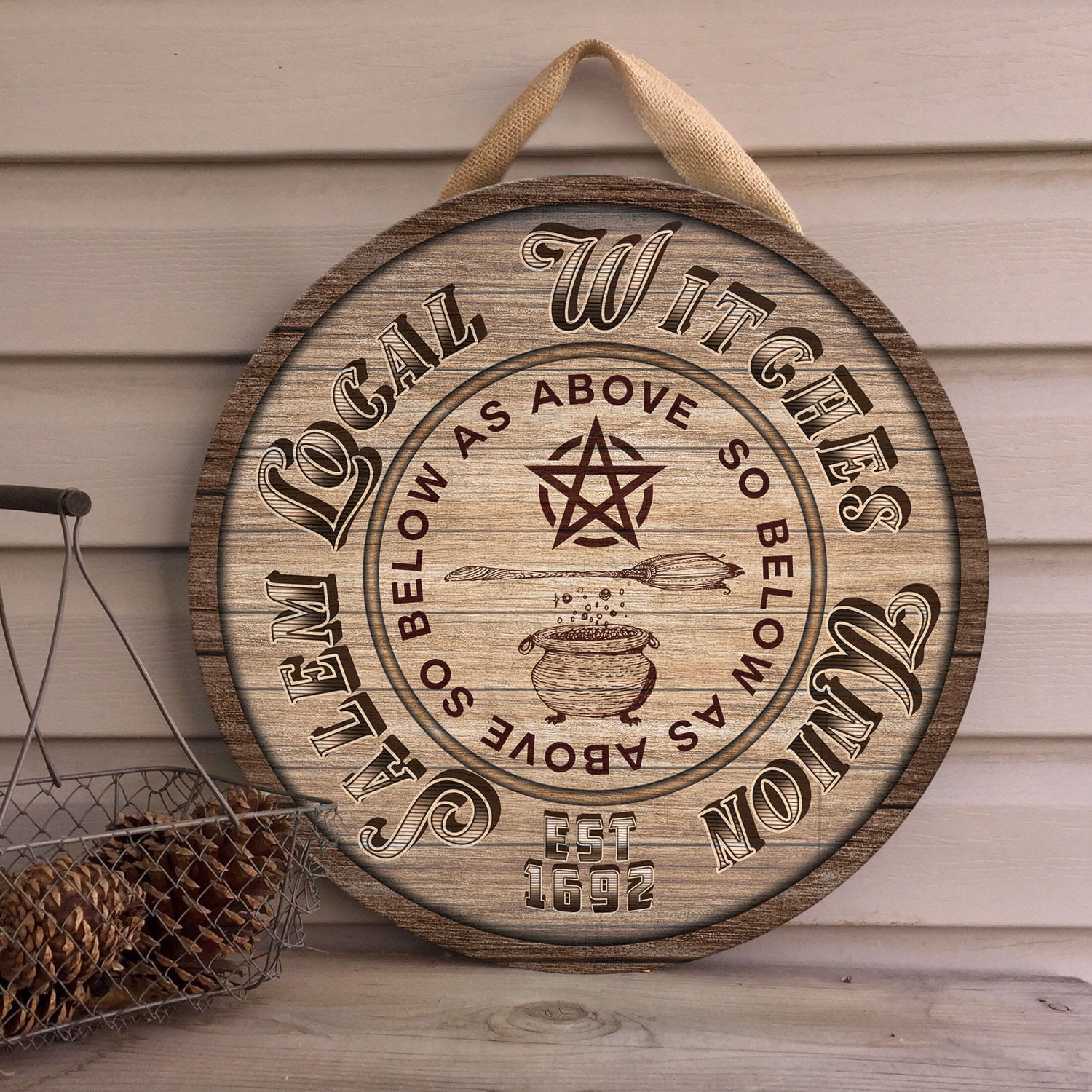 11 HG. Local Witches Door Sign Mockup 4