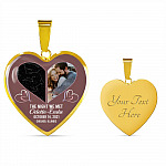 The Night Sky Couple Story Of Us Personalized Photo Heart Pendant Necklace - Custom Names Anniversary Star Map Heart Necklace