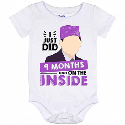 I Just Did 9 Months Onesie, White, Baby Onesie - 12 Month