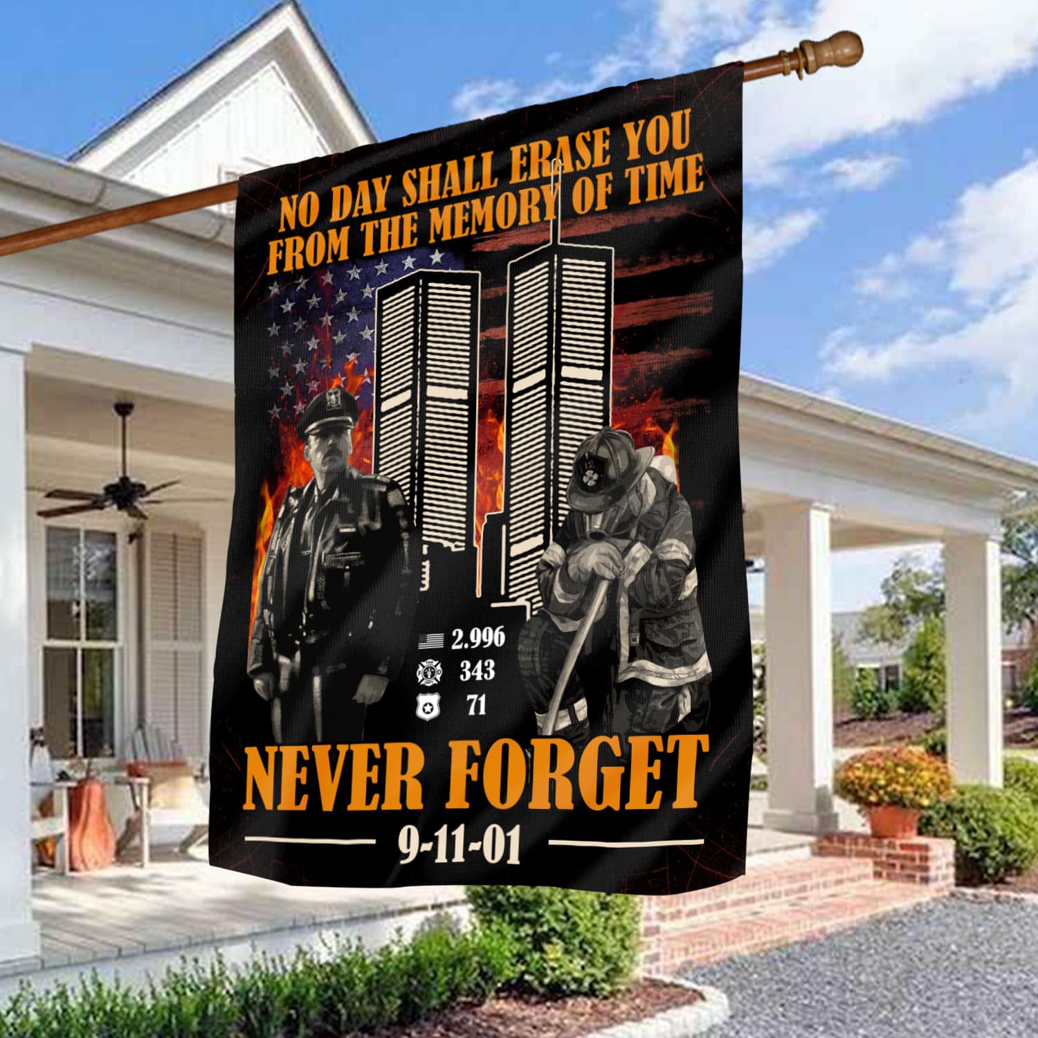 1NH. No Day Shall House Flag Mockup 3