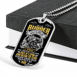 As I Lay Rubber Down The Street I Pray For Traction I Can Keep Bikers Racing Dog Tag Pendant Necklace