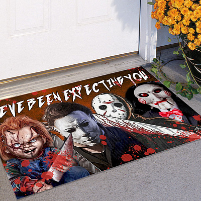 Alternative view of Horror Movie We've Been Expecting House Doormat - Outdoor Indoor Doormat - Horror Movie Character Doormat