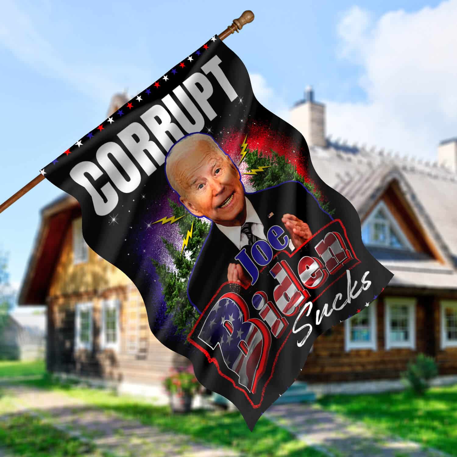 30x40 House Flag Mockup 5