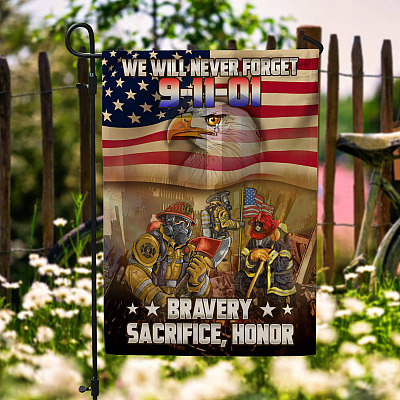 9/11 20th Anniversary Flag We Will Never Forget Garden Flag - House Flag - Wall Flag