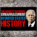 Joe Biden The Biggest National Embarrassment In United States History Outdoor Indoor Doormat - Funny Joe Biden Doormat