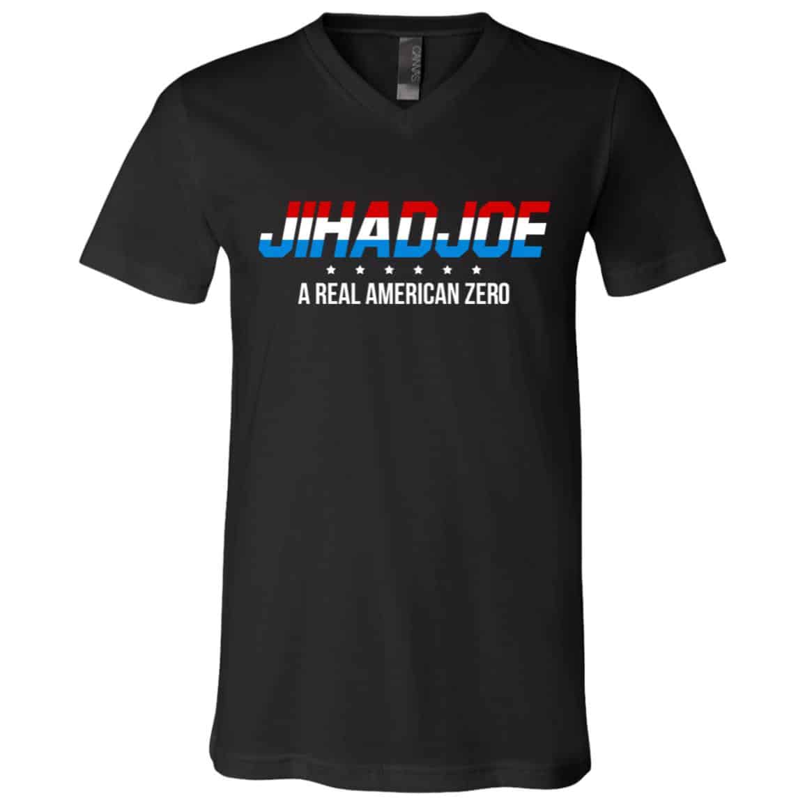 JIHADJOE tee, Black, V-Neck T-Shirt