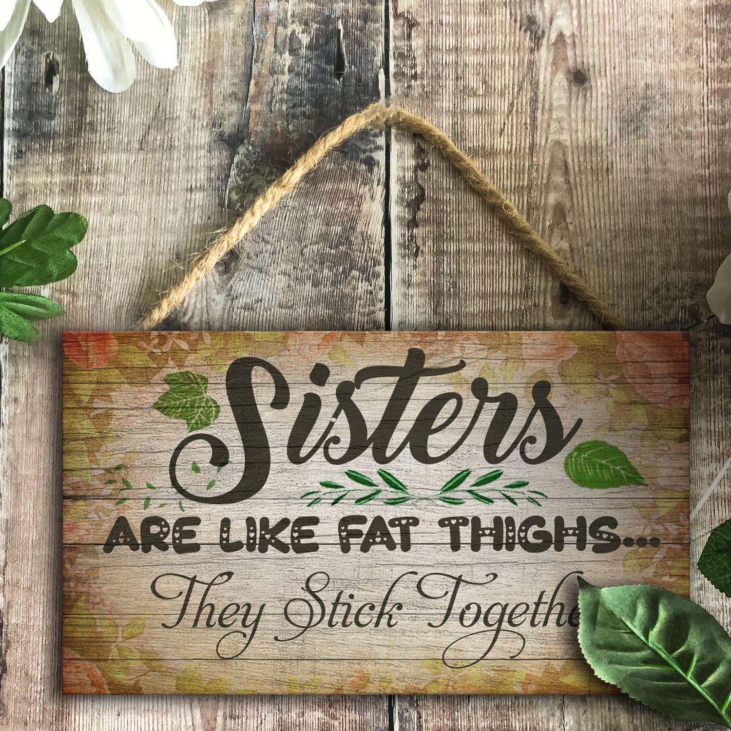 1O. Sisters Fat Thighs (5) Door Sign RectangleMockup 4