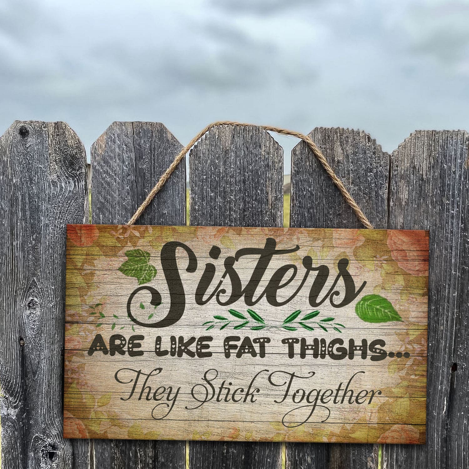 1O. Sisters Fat Thighs (5) Door Sign RectangleMockup 7
