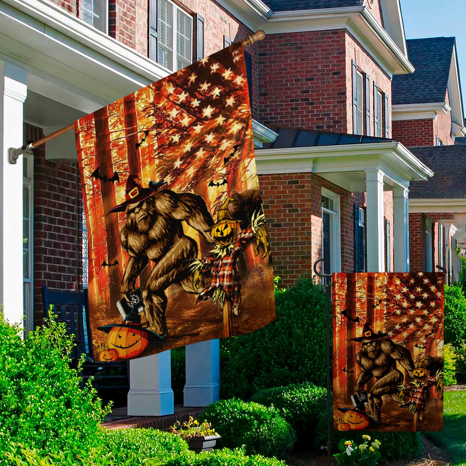 3KT. Bigfoot Halloween_30x40_side 1 Garden & House Mockup 2