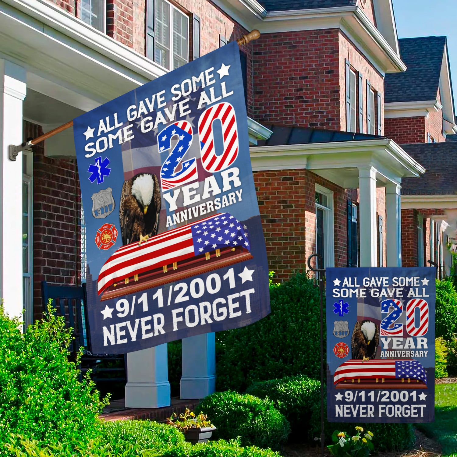 3KT. All Gave Some Some Gave All 911-30x40 Garden & House Mockup 2