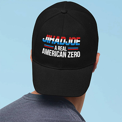 Alternative view of JIHADJOE A Real American Zero Twill Cap - Anti Joe Biden Funny High-Profile Snapback Hat