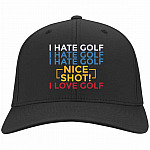 golf, Black, Twill Cap