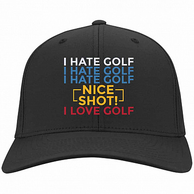 golf, Black, Twill Cap