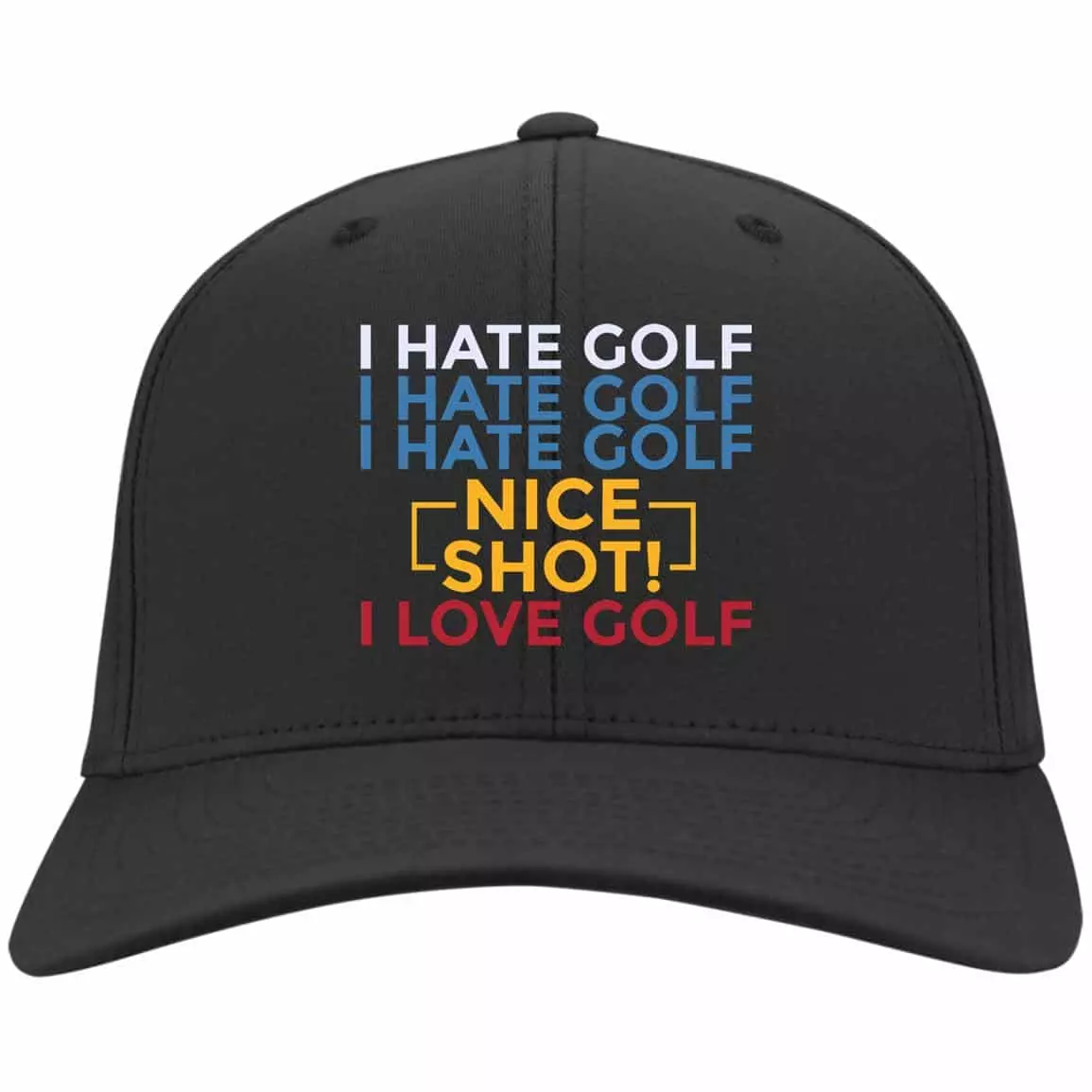golf, Black, Twill Cap