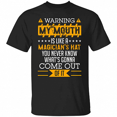 warning, Black, Unisex T-Shirt