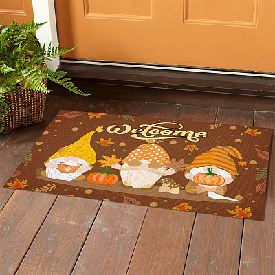 Alternative view of Welcome Gnomes Autumn Halloween Decorative Doormat - Funny Gnomes Welcome Mat - Entrance Doormat