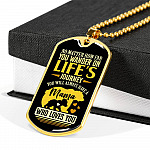 No Matter how Far You Wander on Life's Journey You Will Always Have A Mama Who Loves You Dog Tag Pendant Necklace