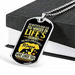 No Matter how Far You Wander on Life's Journey You Will Always Have A Mama Who Loves You Dog Tag Pendant Necklace