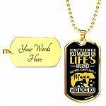 No Matter how Far You Wander on Life's Journey You Will Always Have A Mama Who Loves You Dog Tag Pendant Necklace