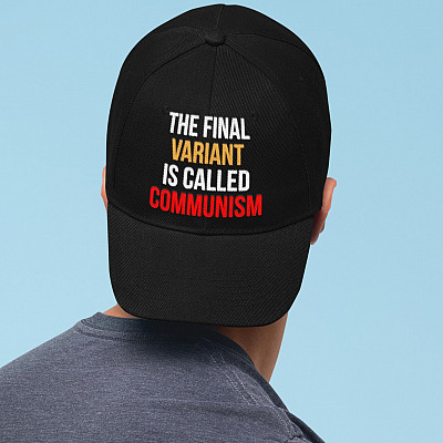 Alternative view of The Final Variant Is Called Communism Twill Cap - Anti Communism High-Profile Snapback Hat