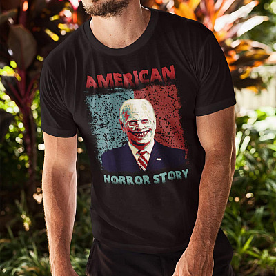 Alternative view of American Horror Story Joe Biden T-Shirt - Funny Halloween Biden T-Shirt