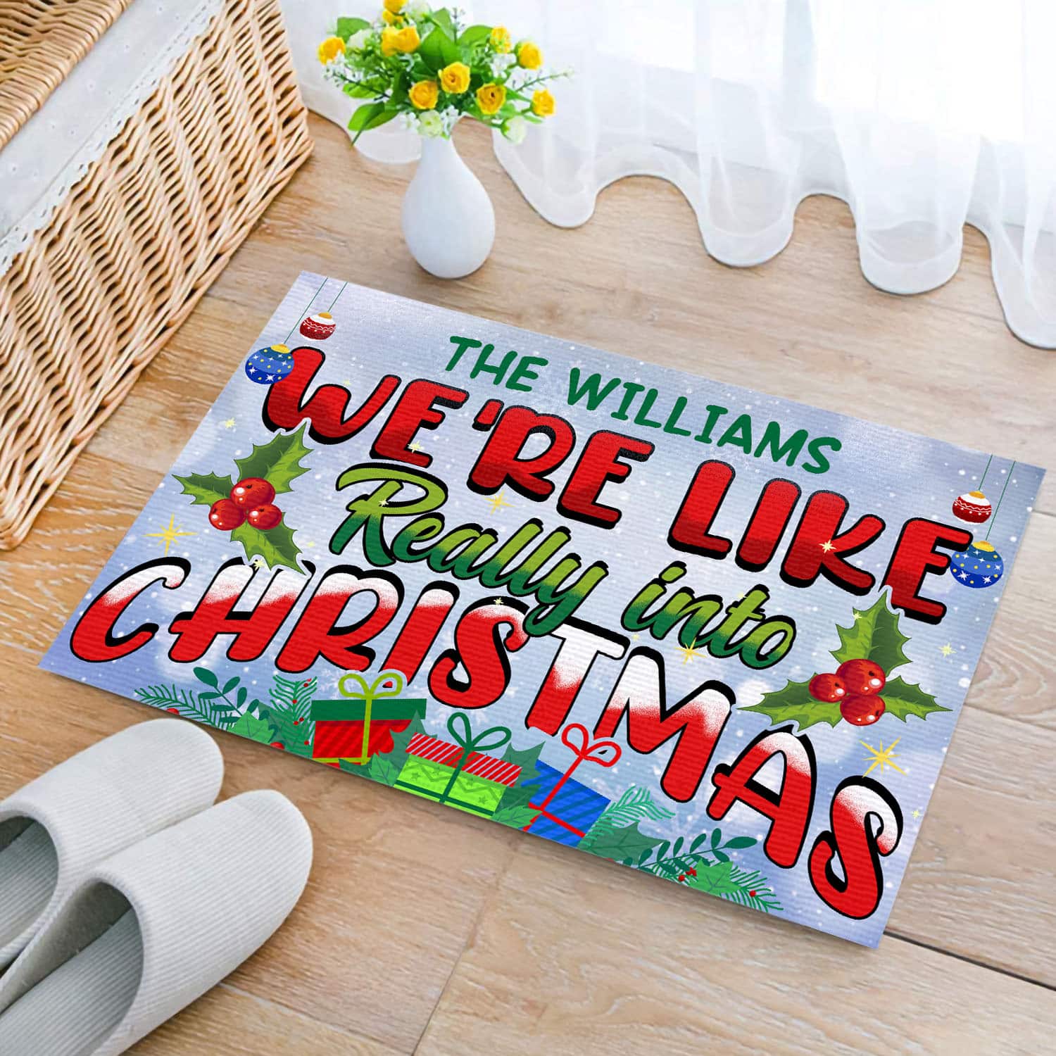 6MH. Into Xmas Mat (Sample Design) Doormat mockup 2