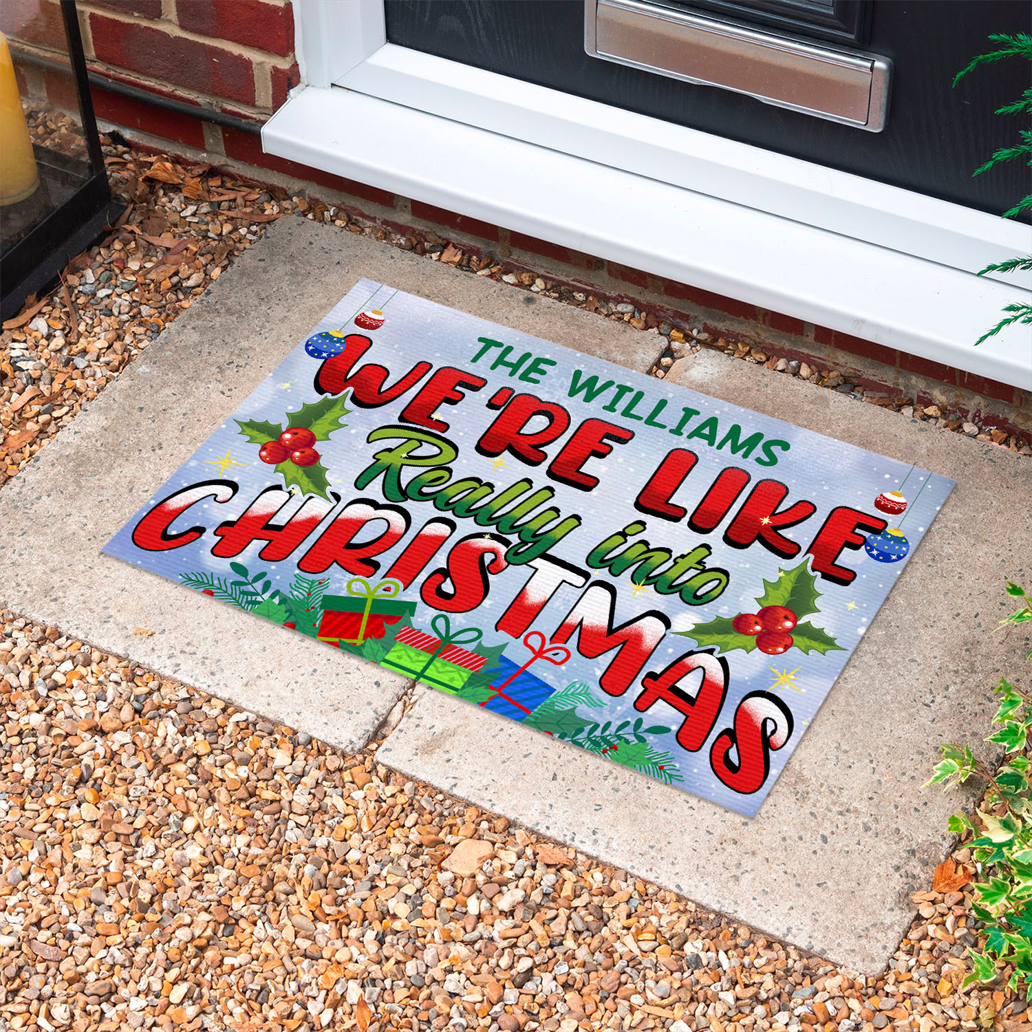 6MH. Into Xmas Mat (Sample Design) Doormat mockup 10