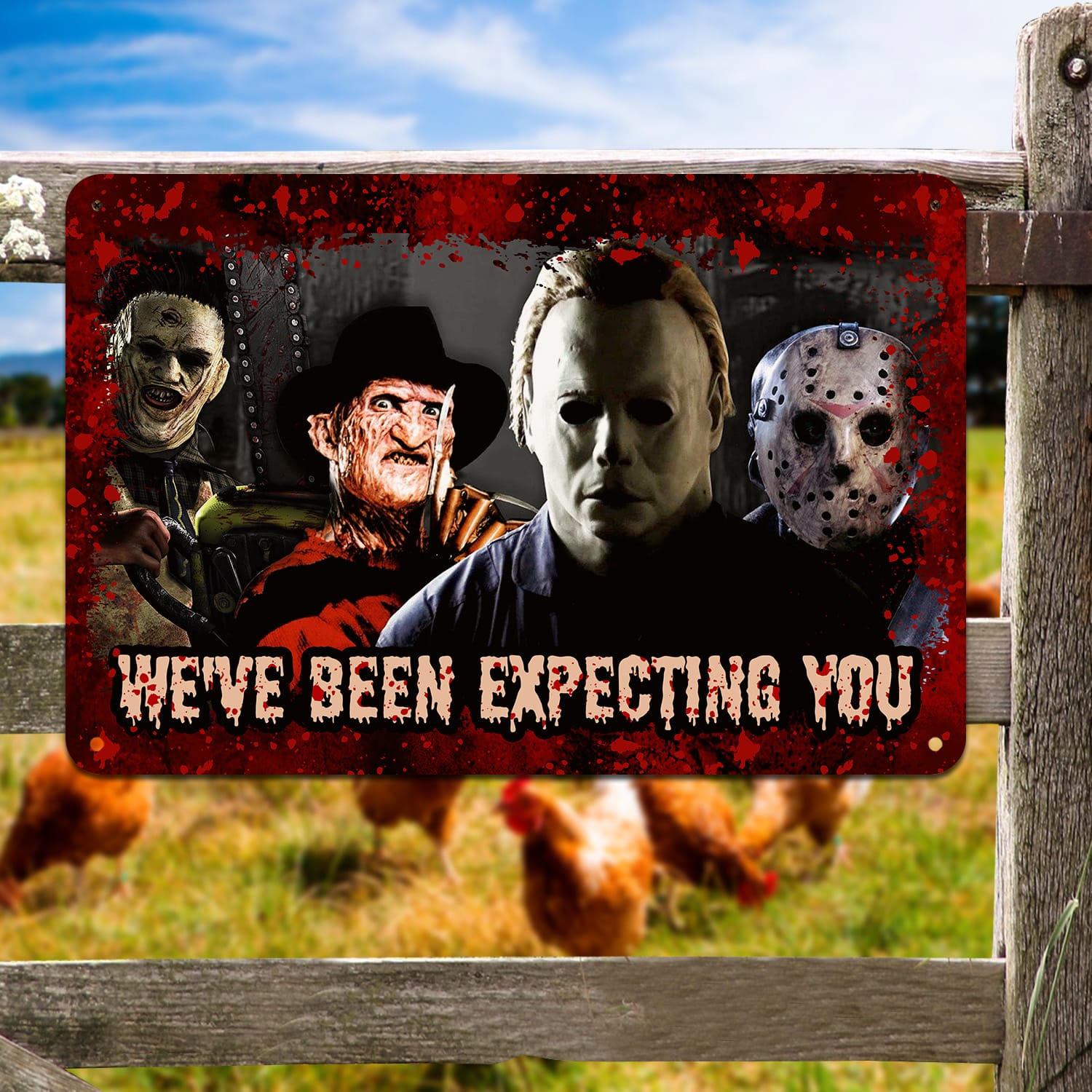 4LV. Weve Been Expecting Metal Sign (2) Metal Sign Mockup 5