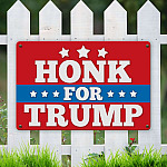 9BN. Honk For Trump Metal Sign Mockup 6