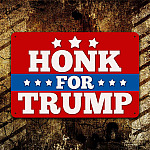 9BN. Honk For Trump Metal Sign Mockup 10
