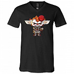 Baby Yoda Pennywise Halloween T-shirt, Black, V-Neck T-Shirt