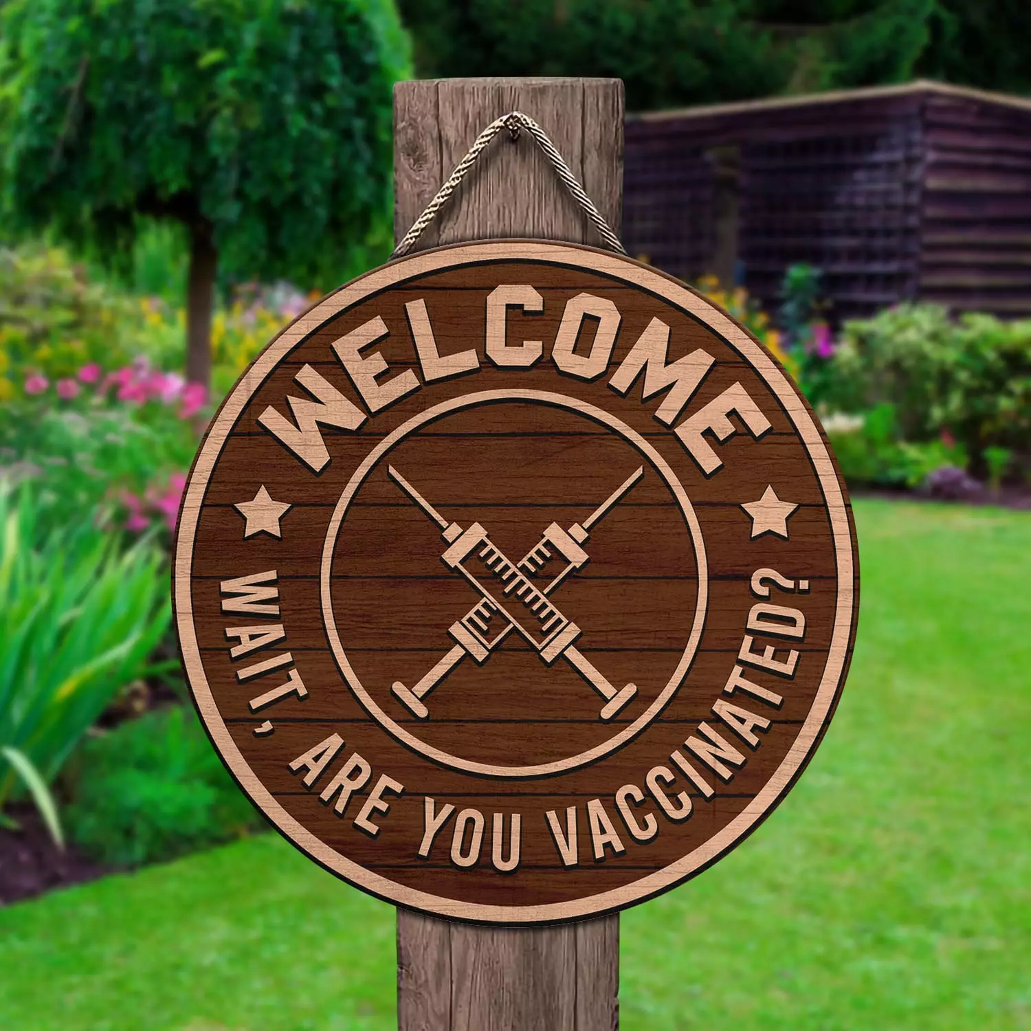 9NH. Are You Vaccinated doorsign(5) Door Sign Mockup 2