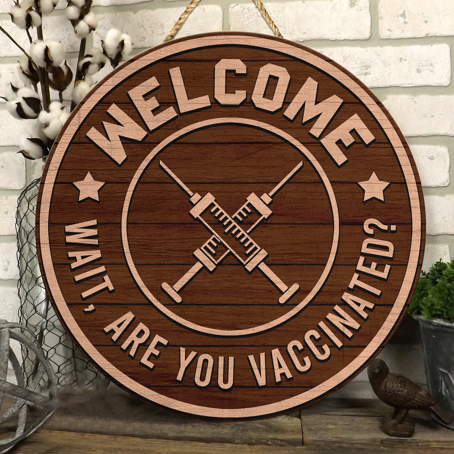 9NH. Are You Vaccinated doorsign(5) Door Sign Mockup 6