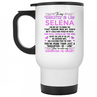 14 oz. White Travel Mug
