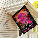 3KT. Boo Scare Away Breat Cancer-30X40 House Flag Mockup 2