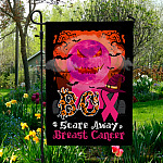 3KT. Boo Scare Away Breat Cancer-30X40 Garden Flag Mockup 5
