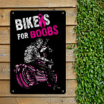 3KT. Biker For Boobs (metalsign) Metal Sign Mockup 11