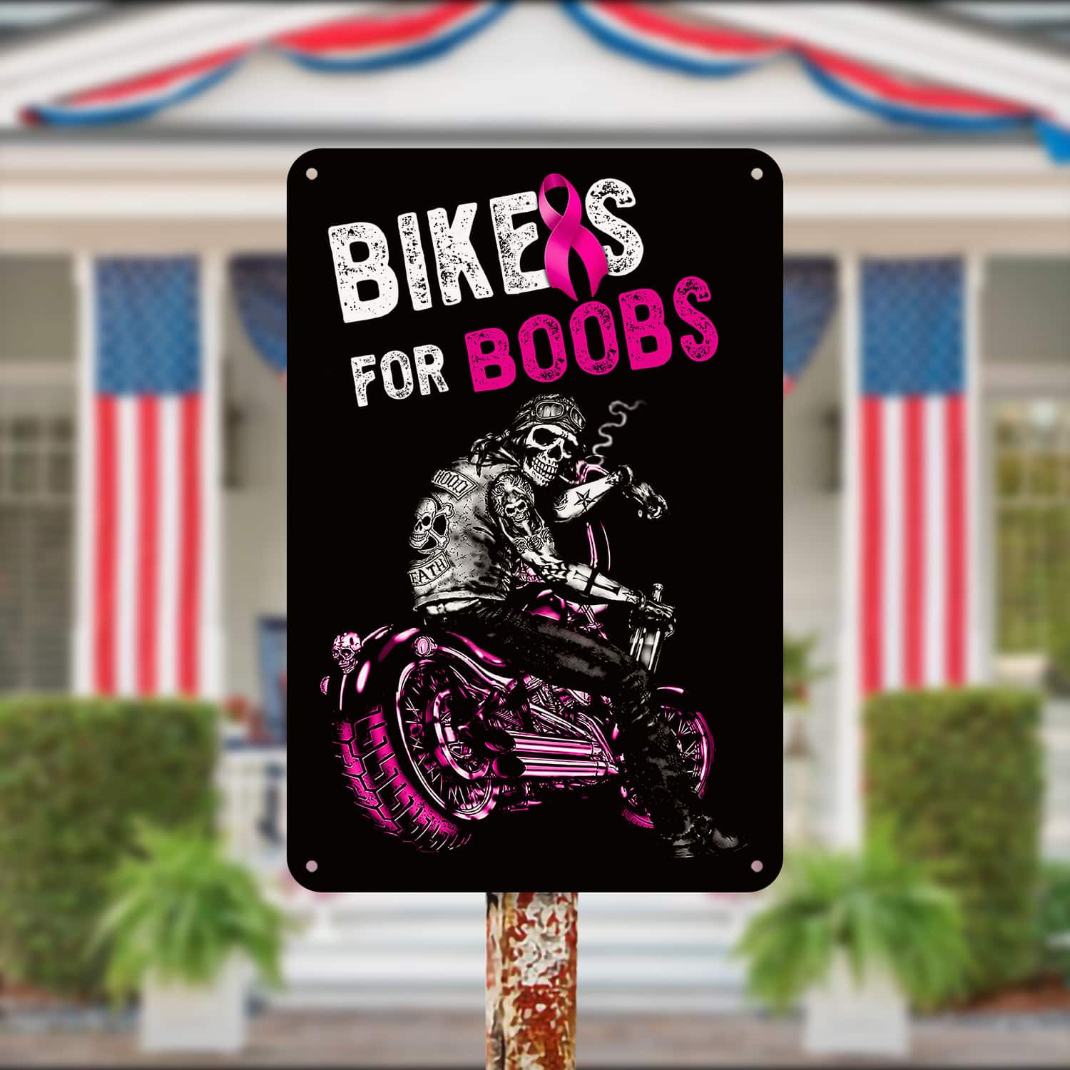 3KT. Biker For Boobs (metalsign) Metal Sign Mockup 13